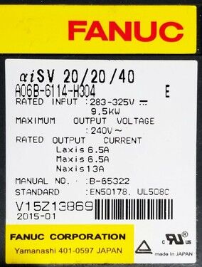 A06B-6114-H304 | FANUC Servo Amplifiers
